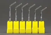 10pc 1 1.5 2 2.5 Single Flute Carbite spiral End Mill Cutter CNC Bit 1/8" shank