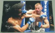 DONALD CERRONE & BENSON HENDERSON Dual Hand Signed UFC 12'x18' Photo UFC WEC