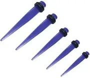 [BodyJewelryOnline] Package of 16Pc Blue Acrylic Ear Tapers Stretching Kit