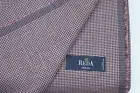 Reda 100% worsted wool suiting fabric houndstooth pattern burgundy color