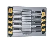 Force 2095 Hex Nut Driver 300mmL T Handle Wrench 9pc Set: 5, 6, 7, 8, 9--13mm