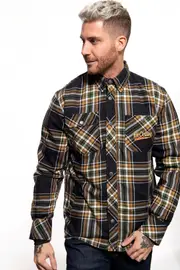 King Kerosin Adventure Gear - Hi Octane, shirt/jacket , color: Black/Orange/White , size: 4XL
