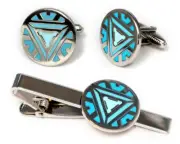 Avengers Arc Reactor Tie Clip, Iron Man Cufflinks, Marvel Cuff Links Ironman