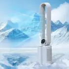 Bladeless Tower Fan with Humidifier, Electric Floor Fan with