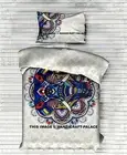 Indian Tapestry Urban Elephant Mandala Boho White Twin Bed Sheet With 1 Pillow