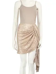 Champagne Sequin Mini Skirt