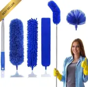 Upgrade Extendable Duster, 100 Inch Telescopic Rod, Bendable Microfiber