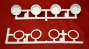 AMT Unchromed Slotted Mag Wheels 1/25