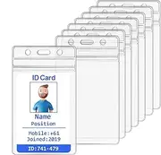 20PCS ID Badge Holder Clear Plastic Waterproof Pouch PVC Lanyard Work Badge Zip Lock
