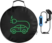 EV Charging Cable Bag | Oxford Cloth Cable Storage Bag | Waterproof Cable Tidy Bag | Car Charging Cable Case for Store Charging Cables and Cords, Black, Refer to description, Unisex