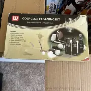 Wilson Golf Club Cleaning Kit Solvent Polish Brushes Grip Enhancer Set