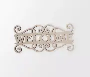 Wooden Sign "Welcome" - Cutout, Home Decor, Unfinished and Available