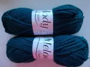 Oxford Melody Chunky yarn, Teal, lot of 2 (82 yds each)