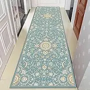 Non-Slip Runner Rug, Kitchen and Hallway Carpet, Washable Floor Mat, Modern Vintage Design,1.4m x 2.5m