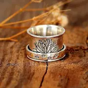 Tree Of Life Spinner Ring 925 Sterling Silver Band Perfect Unique Gift For Her