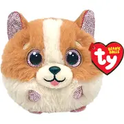 Ty Beanie Boos Balls - Tanner Brown And White Dog - Puffies