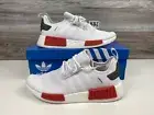 *NEW RELEASE Adidas Originals NMD_R1 White Grey Red | Size 8.5 | GX9527