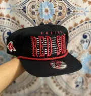 New Era Boston Red Sox MLB Navy Blue/Red Basic Rope Golfer Snapback Hat Lids EXC