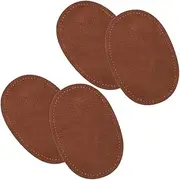 HOODANCOS 2 Pairs Pu Suede Fabric Elbow Patches for Clothing Repair Easy Sewing for Jackets Shirts Sweaters