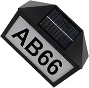 LALAFINA Solar House Number Light Durable Address Numbers for Houses Unique Decorative Design Outdoor Lamp for Garden Villa Warm Glow Illumination