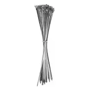 150pcs Stainless Steel Zip Ties, 18"/450mm Self-Locking Cable Wraps, 198 LBS