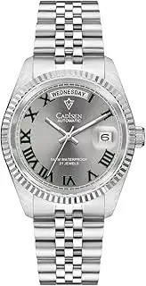 [CADISEN] Men's Automatic Watch with Power Reserve Automatic Sapphire Glass Waterproof 38 mm Calendar of the Days of the Week