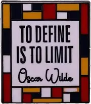 [Pinstant] Oscar Wilde Quote To Define Is To Limit Picture of Dorian Gray 1" Enamel Pin Badge, 1 Inch, Enamel, enamel