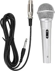 Oreilet Handheld Wired Karaoke Microphone, 6.5mm Cardioid Dynamic Vocal Mic for Speakers Karaoke Singing Machine Amp Mixer