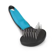 Pet Dog Cat V-RAKE 2-ROW PIN MAT PICKER COAT DEMATTING TOOL Detangles Deshedding