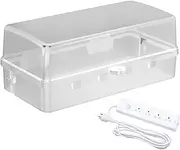 Iount Socket Enclosure | Lockable Outdoor Power Strip Box | PP Waterproof Outdoor Power Strip | Outdoor Extension Lead for Protect Outlet, Plug, Socket
