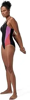 [Speedo] Women's Colourblock 2.0 Muscleback One Piece Swimsuit, Neon Violet, 34