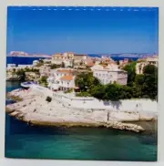 Marseille France Ceramic Tile Trivet Coaster Travel Souvenir 4" x 4"