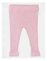 [Sprout] Essential Pink Ribbed Leggings in Baby Pink