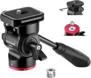 Tripod Fluid Head Pan Tilt Head with Arca Type Quick Release Plate and Handle