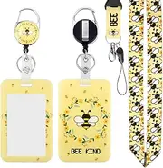 Badge Holder Heavy Duty Badge Lanyards for Women Men Badges Retractable Badge Clip Cute Breakaway Lanyard