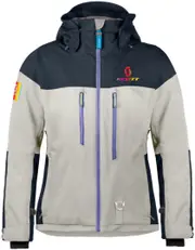 Scott Snow Flex Dryo Ladies Snowmobile Jacket, blue-beige, Size XL for Women Blue Beige
