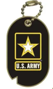 US Army w/ Star Dog Tag Bike Motorcycle Hat Cap Lapel Pin HP6078