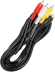 AIMALL 1.8mTV AV RCA Audio Video Cable Lead Cord Adapter for SEGA Mega Drive 2 3 Console