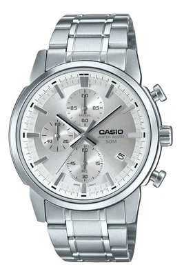 Casio Standard Chronograph Silver Dial Quartz Men's Watch MTP-E510D-7AV