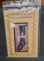 Christmas Prim Santa Stocking APOW943 A Piece Of Work Floss Pattern NEW