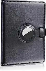 [Generic] Airtag Passport Holder, Airtag Wallet Passport Holder and Vaccine Card Holder with Airtag for Unisex Adults(Color:C1,Size:21.5 * 14cm), Black, 21.5 * 14cm, Minimalist
