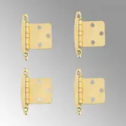 Solid Brass Semi-concealed Cabinet Door Hinges Pack of 4