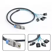 Mini SAS SFF-8088 to 4 sata 3 6gbps HDD External Multilane SAS Server Cable 1M