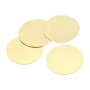 Brass Stamping Blank Round Metal DIY Tag 40mm Dia 0.8mm Thick, Pack of 4