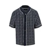 [AMIRI] AMIRI MA Quad jacquard denim baseball shirt Man XXL XXL Blue