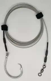 Shark rig 14/0 Stainless forged circle hook 400 lb 3m wire trace BAYBOSS Tackle
