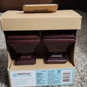 Martha Stewart Living Antique Mahogany Finish Finials 1-3/8" New In Box