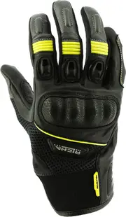 Richa Blast Motorcycle Gloves, black-grey-yellow, Size XS for Men Black Grey Yellow