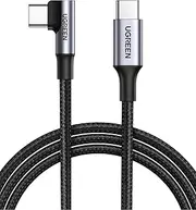 UGREEN 100W USB C to USB C Cable Right Angle, PD Charging Cord, 480Mbps Data Transfer, for iPhone 16, MacBook Pro, iPad Pro 2024, Matebook, Chromebook, Pixel, Galaxy S24, Dell XPS, Switch, 2M, Black