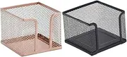 TEHAUX 1set Note Box Spice Drawer Organizer Lids Mesh Desk Organizer Photo Flip Stationery Supplies Memo Pad Holder Dividers Desk Organizers and Storage Cutlery Monitor Stainless 2pcs